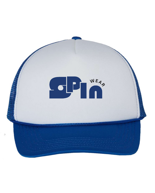 Half Blue/White Trucker