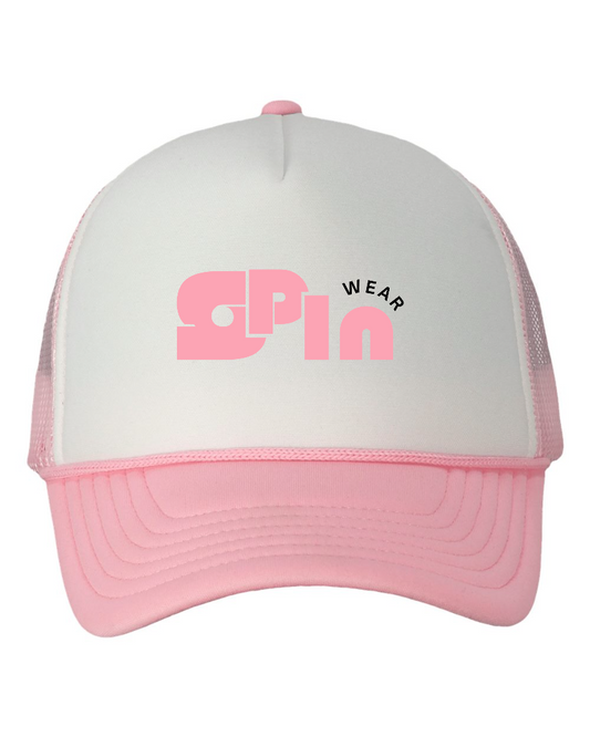 Half Pink/White Trucker